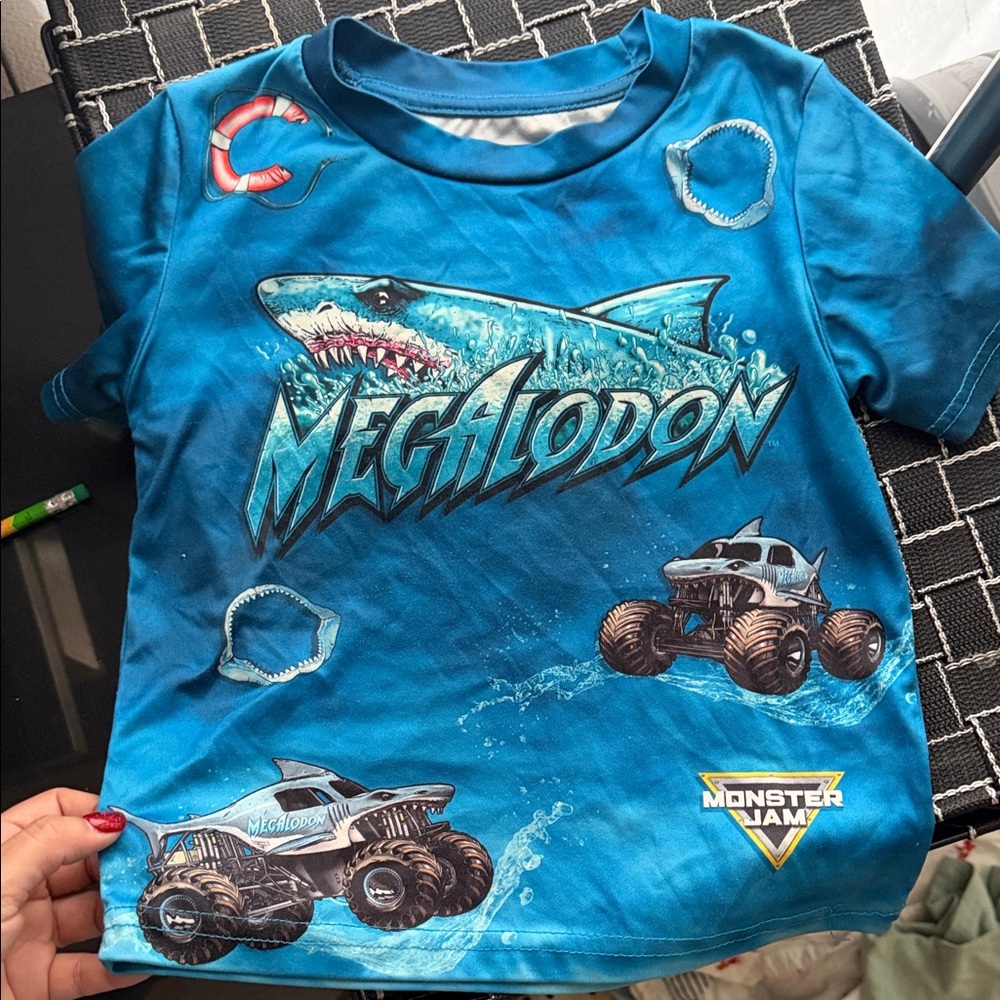 Monster Jam Megalodon Kids Blue Jersey